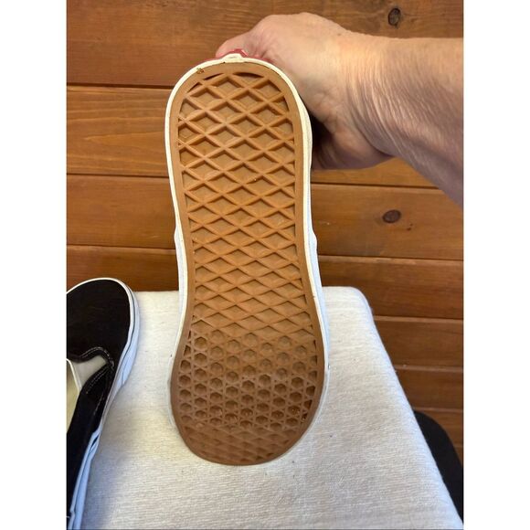 Vans Unisex Skate Slip-On Skateboard Shoe - Black/White Mens Sz 6.5 - Picture 4 of 8